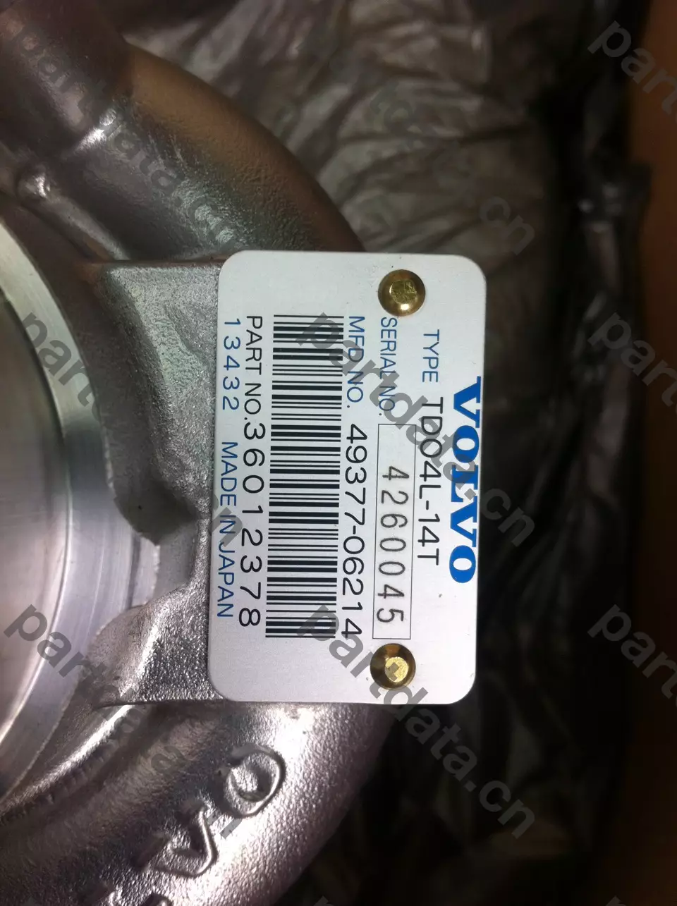 沃尔沃汽车配件XC90涡轮增压器49377-06214，36012378型号TD04L-14T