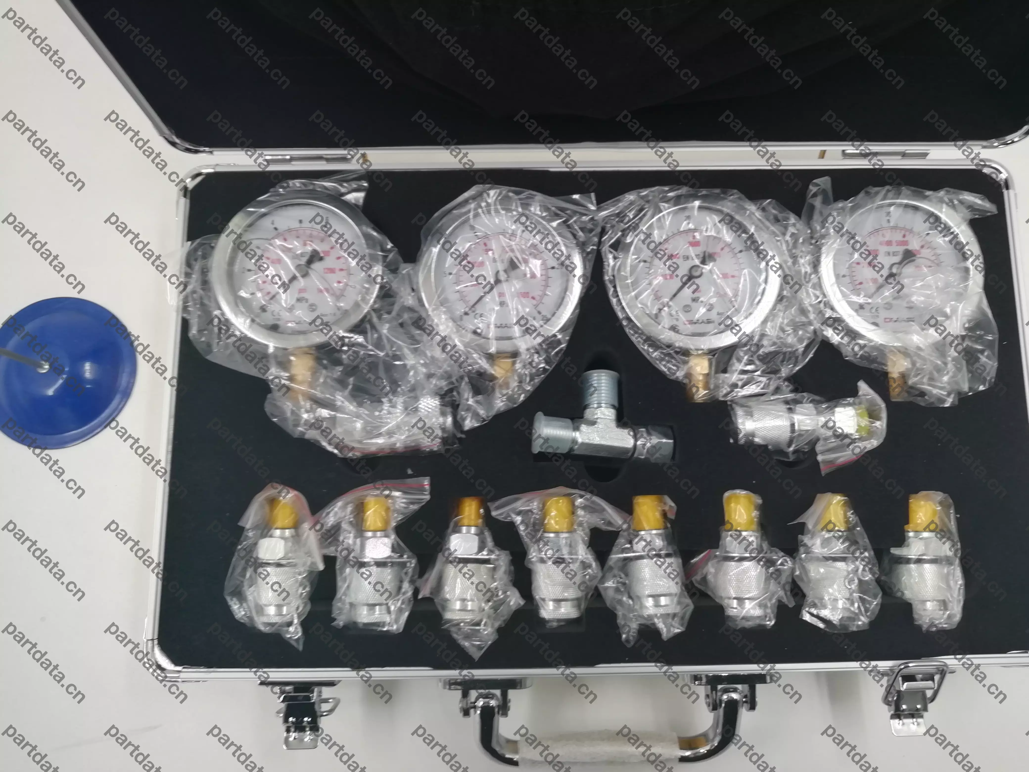 挖掘机液压油压力表压力检测仪先导泵压力4个表头套装